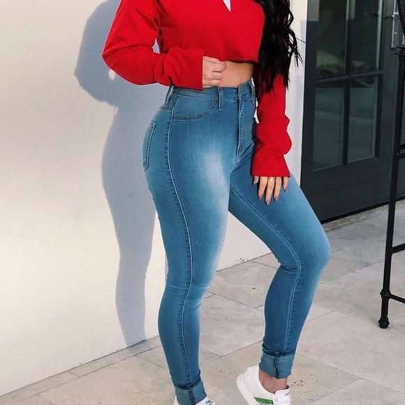 FASHION NOVA CLASSIC HIGH WAISTED SKINNY JEANS - Picture 1 of 3